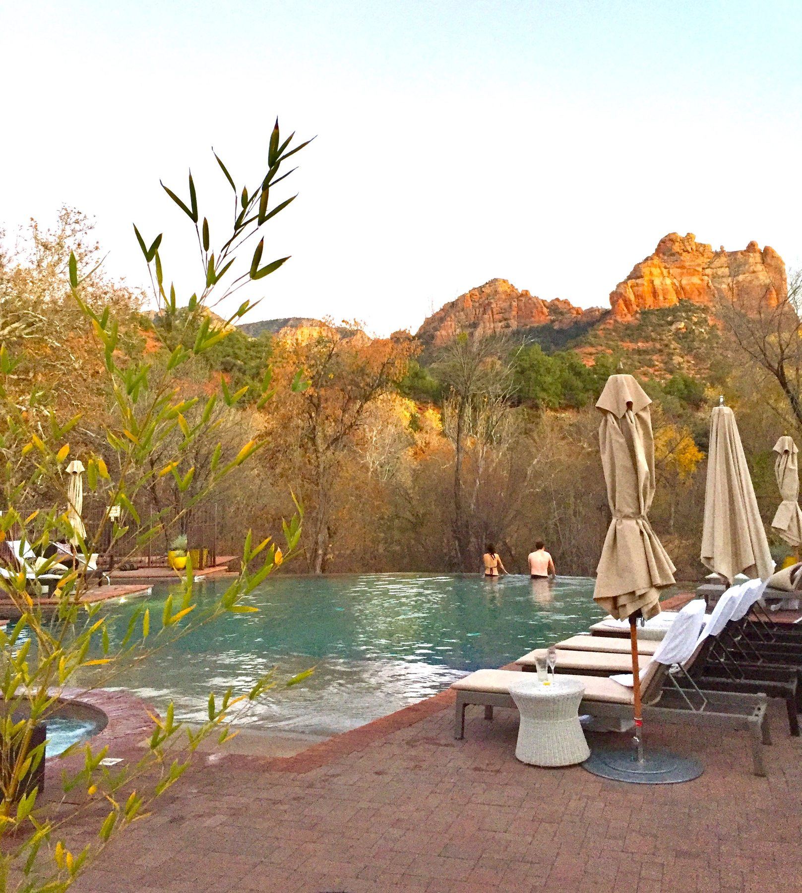 An infinity pool and hot tub at the Amara offer some of the best ways to unwind at the end of the day. Even better? Get a treatment at the Amara Spa and then hit the pool. Image: Lisa Mowry Arizona vacation itinerary