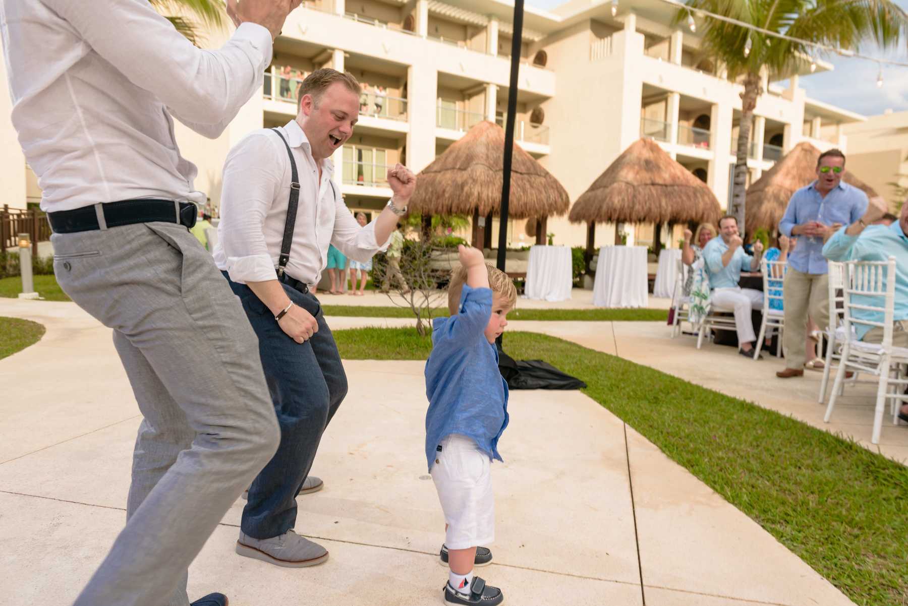 The new family got the dance floor going early on.