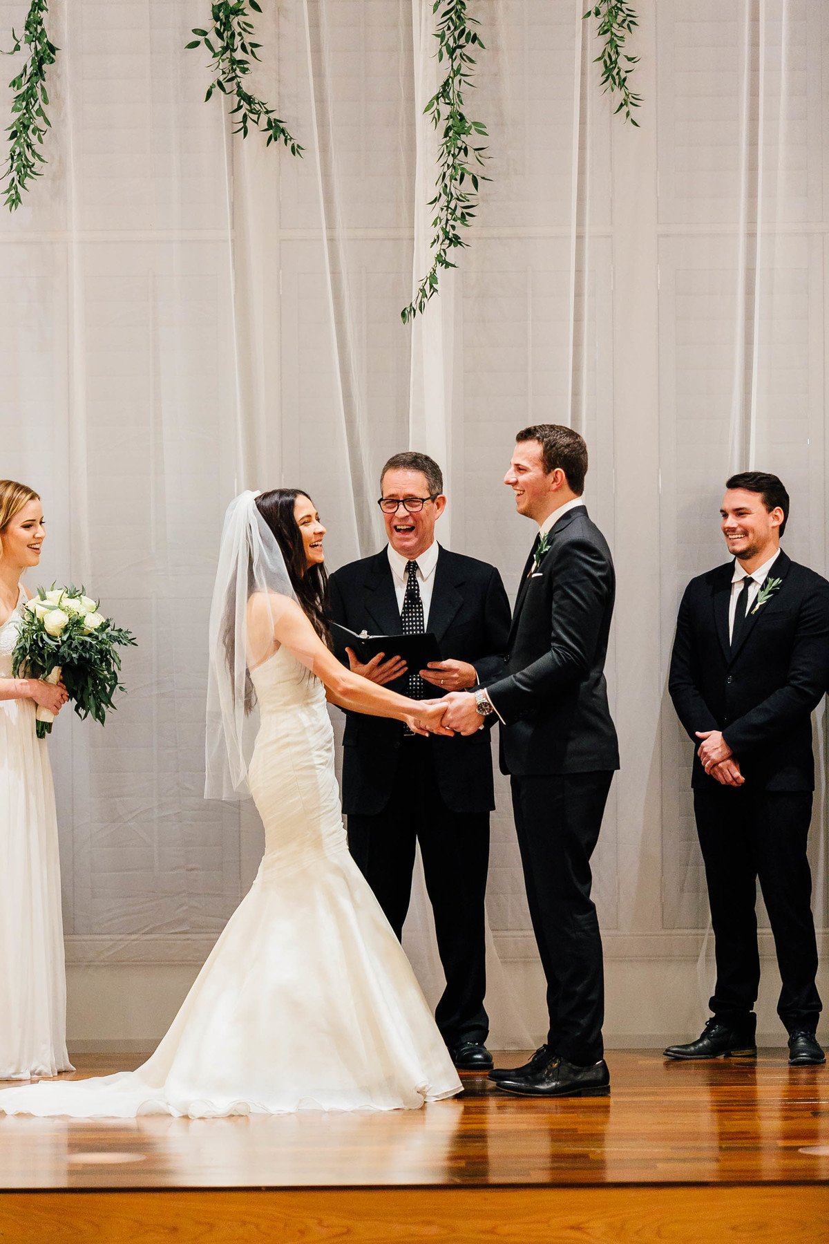 Taylor and Josh exchange vows.