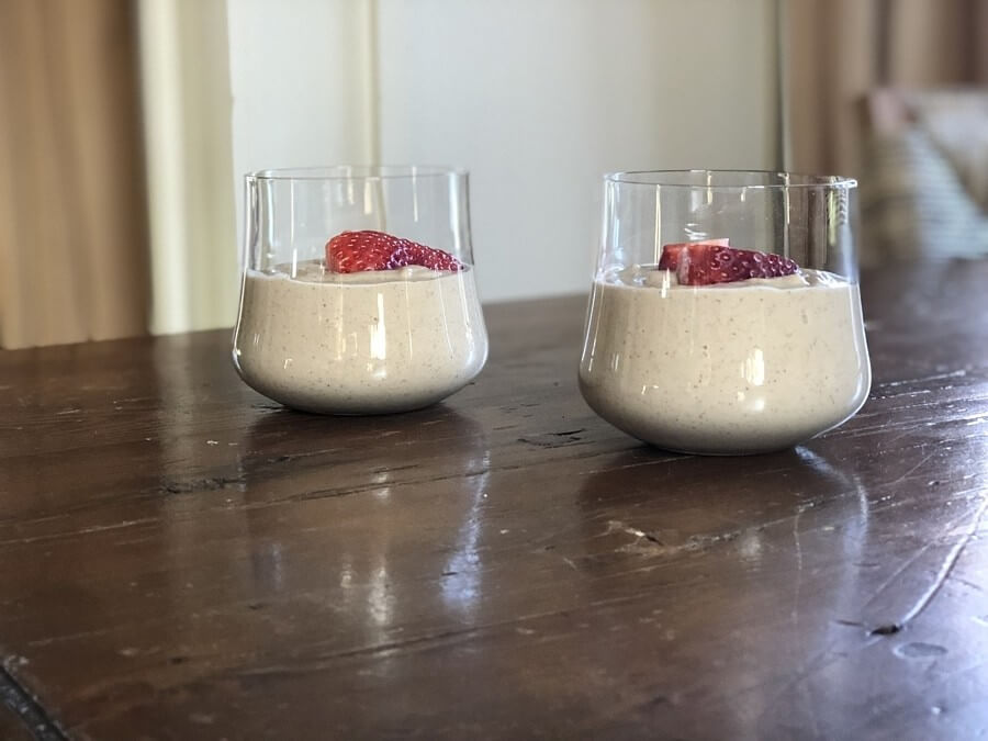Try this almond butter-berry keto smoothie! It's so good!