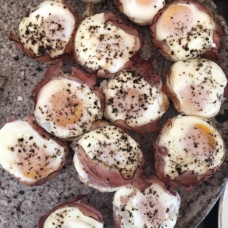 High Protein Paleo Breakfast Egg and Ham Cups