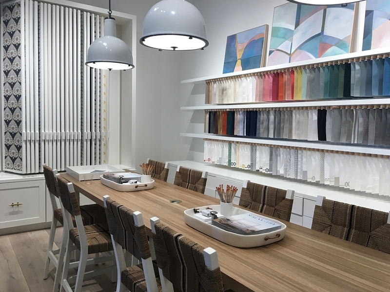 The store’s design space gives you loads of inspiration and a long table at which to work.