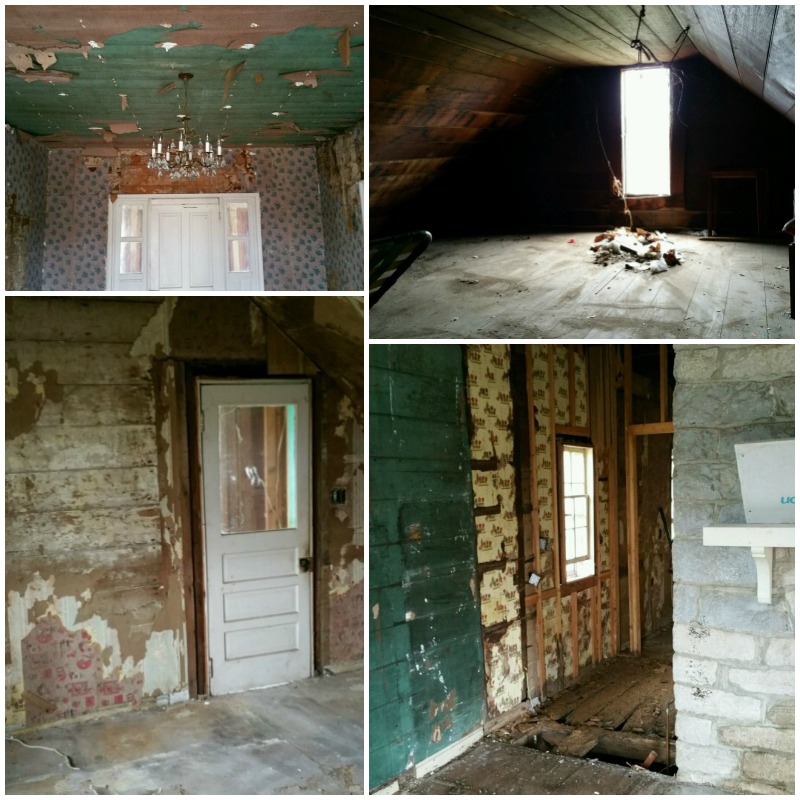 If these walls could talk: The before images illustrate the creativity and vision that was required to see the potential of this old farm house.