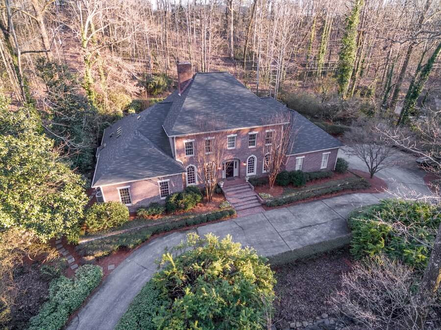 The Georgian-style home is set in Birmingham's Mountain Brook neighborhood.