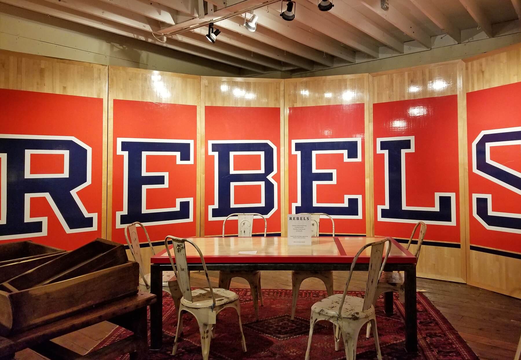 Some of Palladio's reclaimed lumber comes from unexpected places — like the University of Mississippi's field house. Palladio