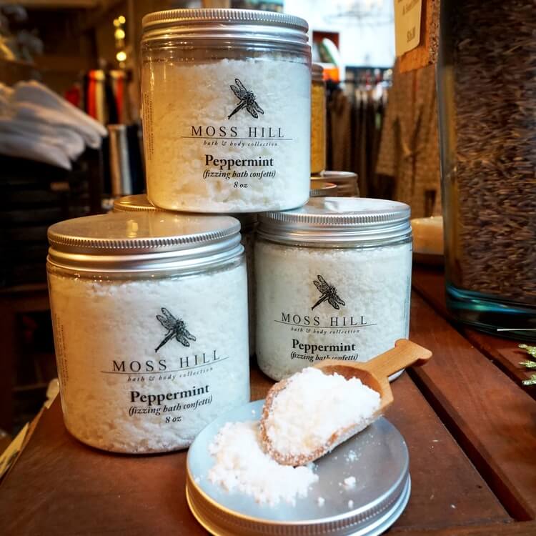 Fizzling bath confetti, $16, at Moss Hill valentines finds