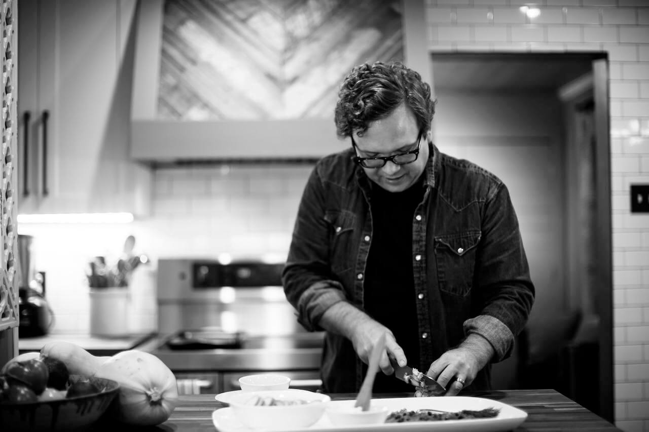 "I love the story that the butcher block tells," Justin says of his counter tops. "I love the imperfections, and the way you can see the work that's gone into the block. You can see every cut mark when you start making them and then you start to see them less and less because it becomes more of a patina." "I love the story that the butcher block tells," Justin says of his counter tops. "I love the imperfections, and the way you can see the work that's gone into the block. You can see every cut mark when you start making them and then you start to see them less and less because it becomes more of a patina."