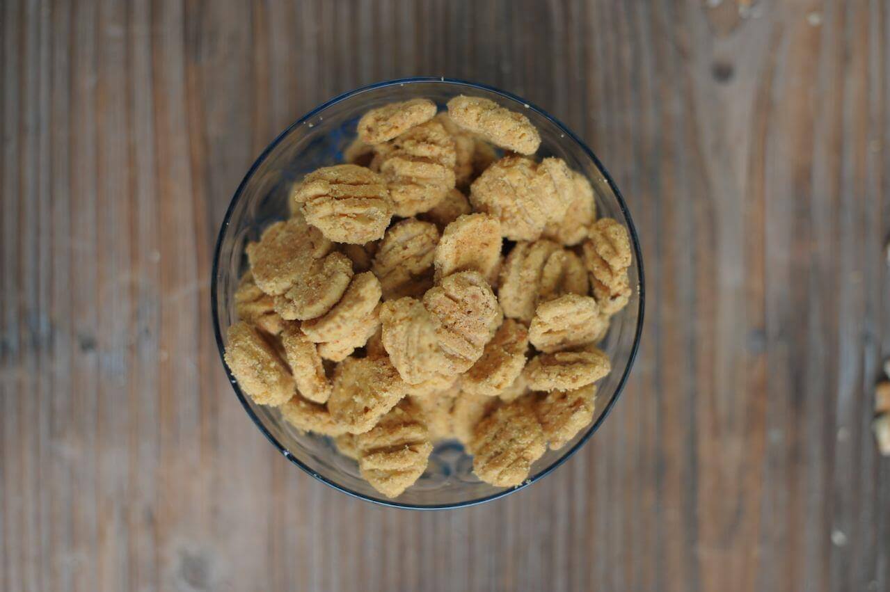 Cheese crispies, available in a 1- or 2 -pound box, or a set of three 8-ounce bags, $26.95 to $44 from Billie's Pecans