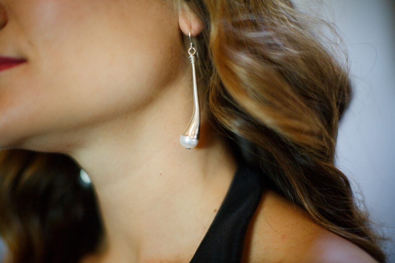 We love this take on a classic pearl earring from Margaret Ellis, $350. We love this take on a classic pearl earring from Margaret Ellis, $350.