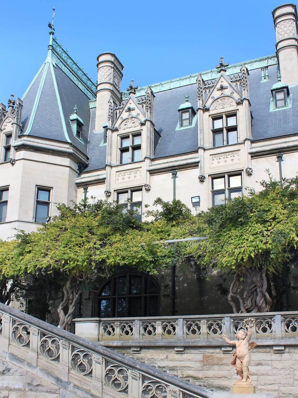 We also love the views of the South Terrace for pictures. You'll get a unique view of the mansion.