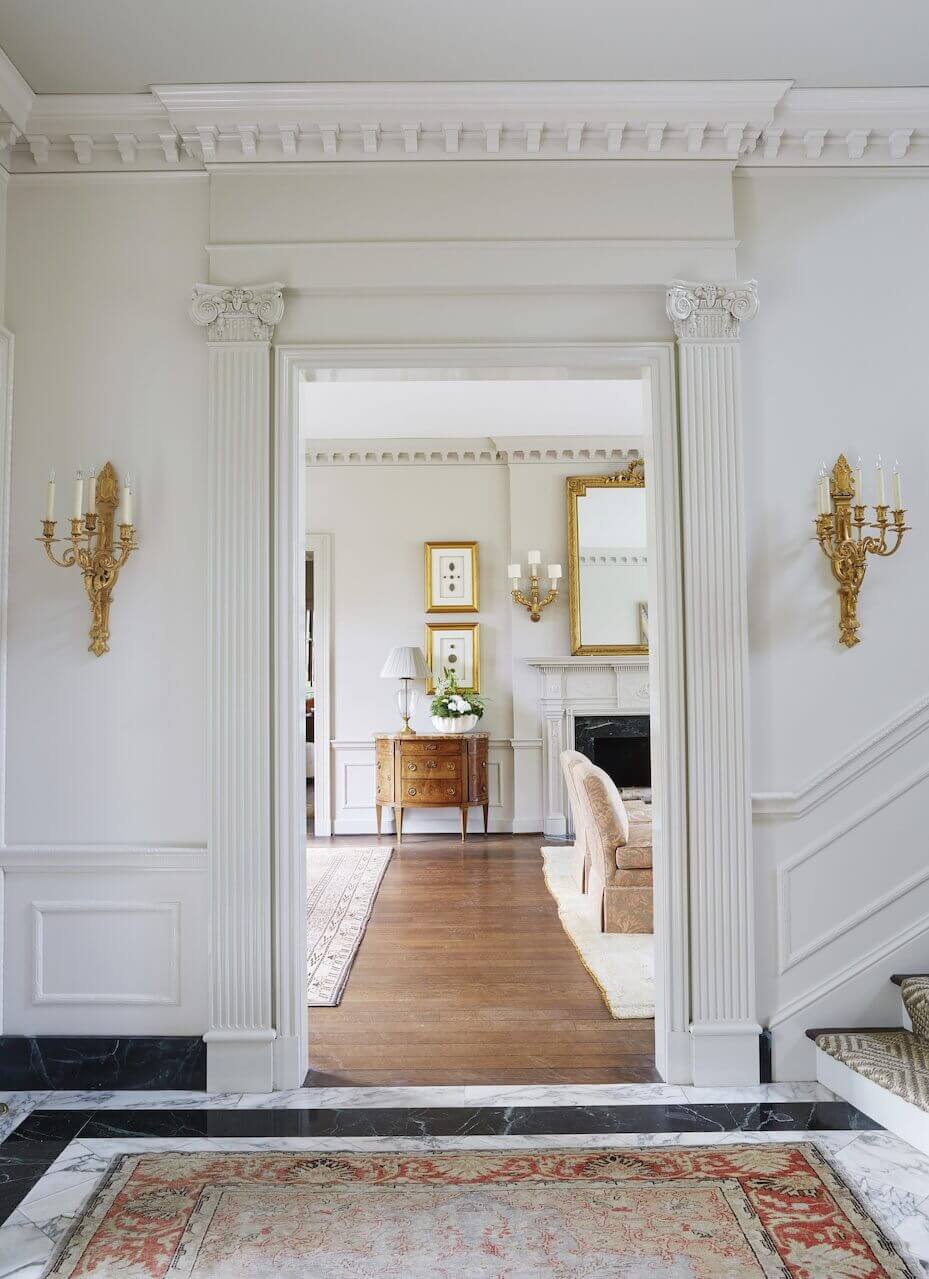 The stunning and stately entrance to the living room, designed by Libby, at the 2016 Decorators' Showhouse in Birmingham, AL The stunning and stately entrance to the living room, designed by Libby, at the 2016 Decorators' Showhouse in Birmingham, AL