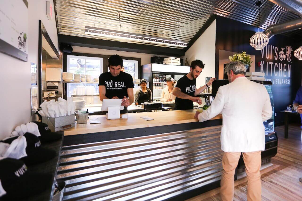 The counter at Vui's Kitchen
