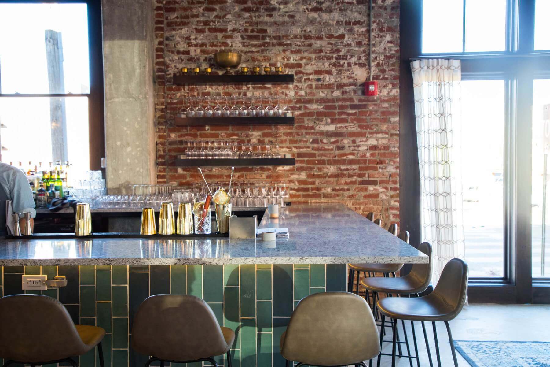 The bar at The Gray Canary is the perfect spot to enjoy a handcrafted cocktail. The Revelry cocktail features Old Dominick’s Honeybell Vodka. The Gray Canary