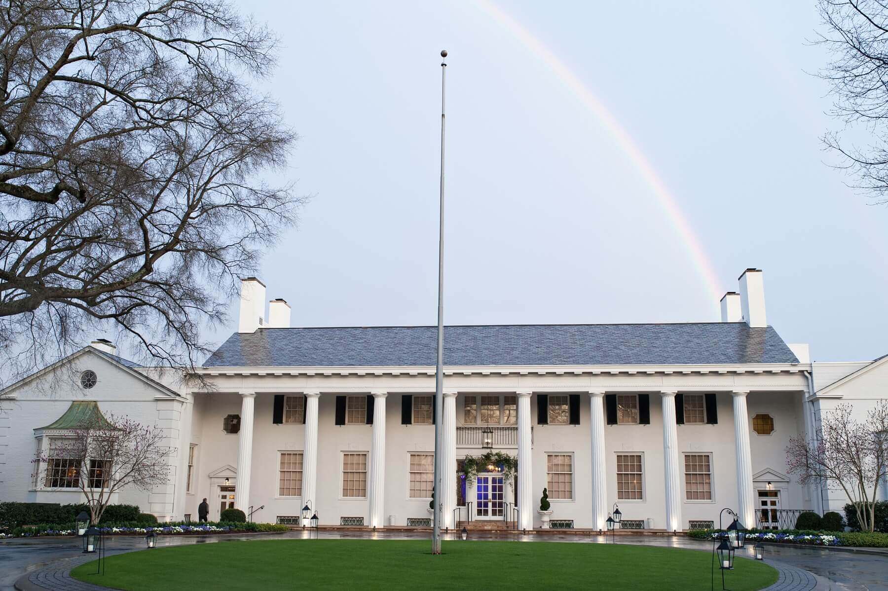 Surely a rainbow over Charlotte Country Club means a lifetime of love and happiness, right?!