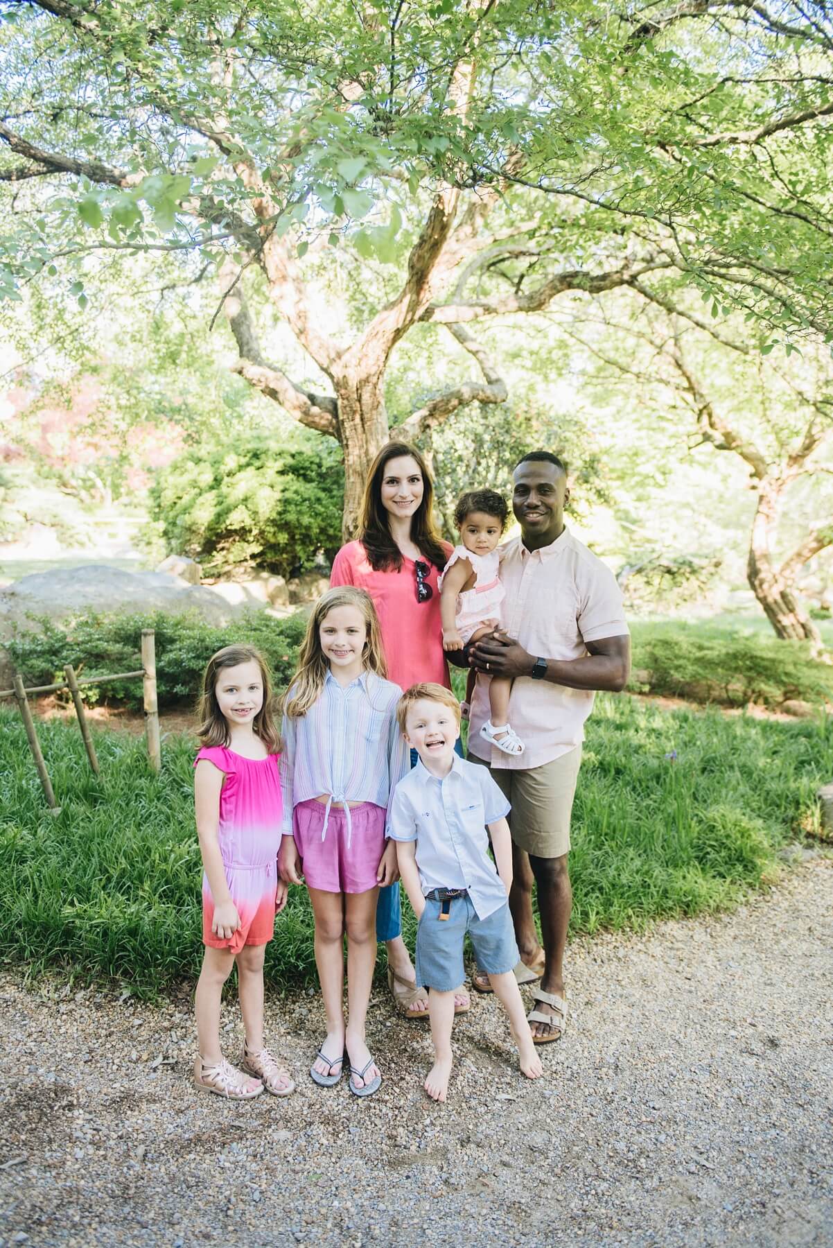 Our models look pretty in pink and picture perfect at the Botanical Gardens!