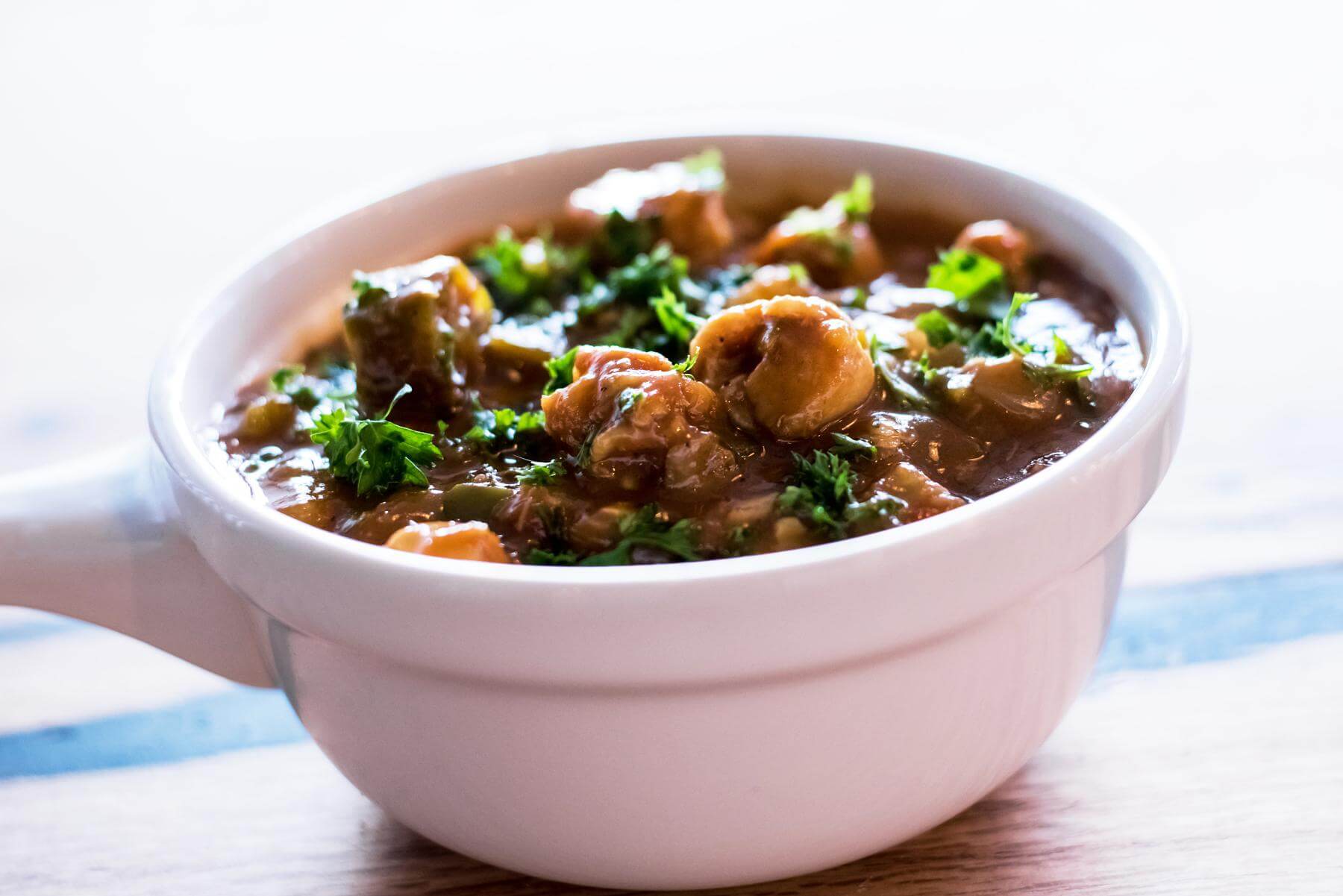 Start with a bowl of seafood gumbo. indian pass raw bar