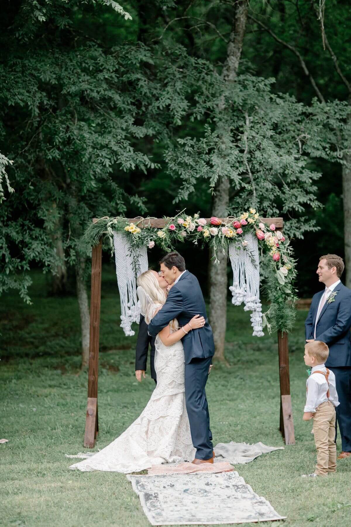 You may kiss the bride! romantic bohemian wedding