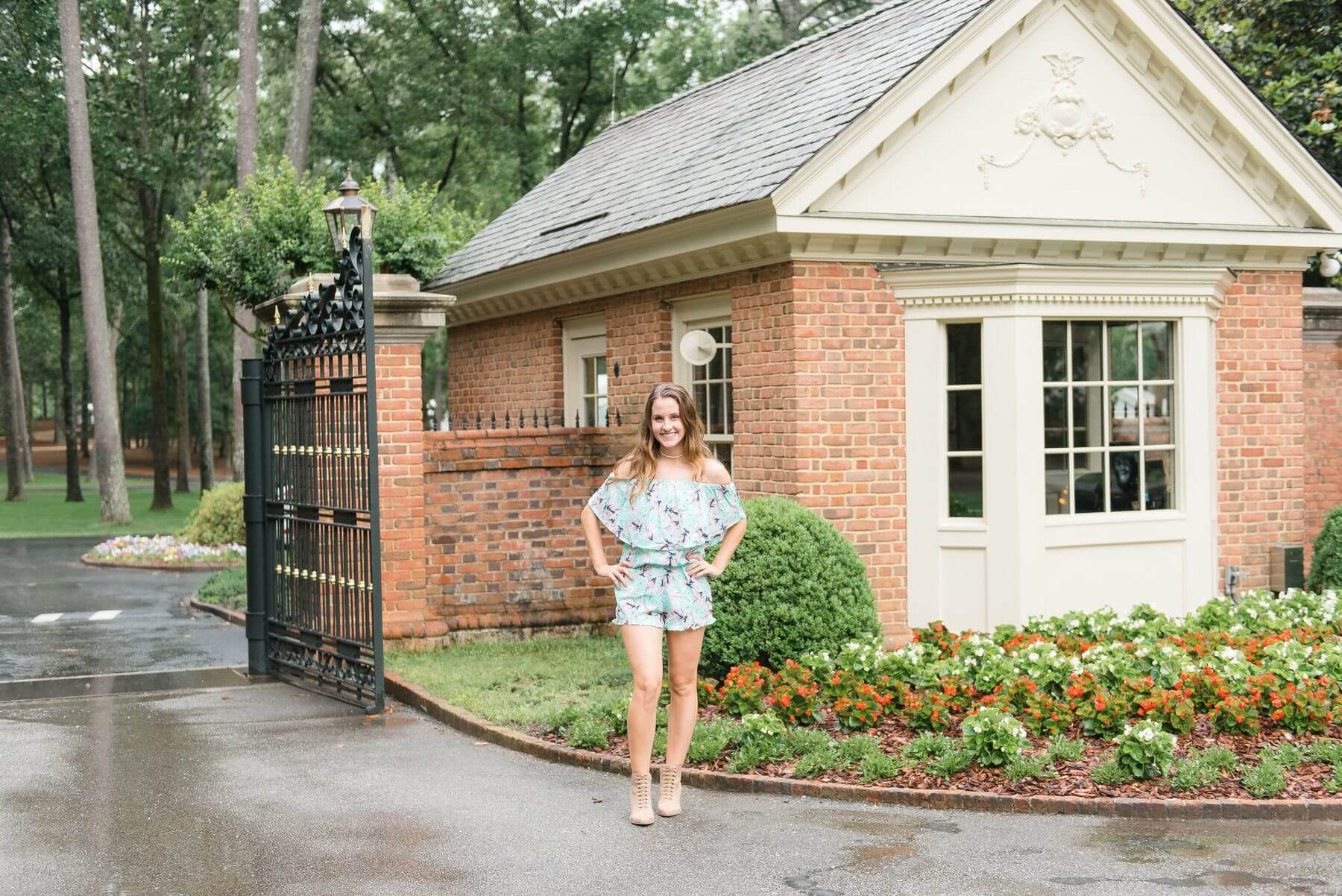 On Jenna from Zoco Boutique: Tropical romper, $65