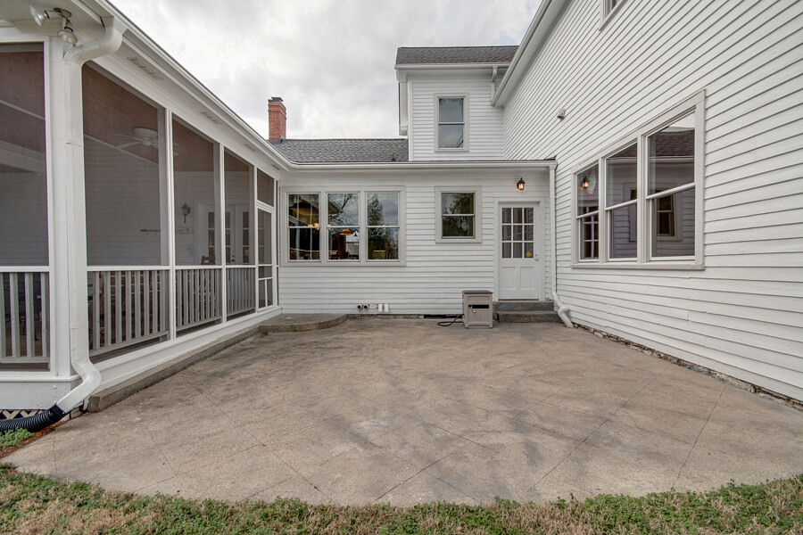 back of historic farmhouse