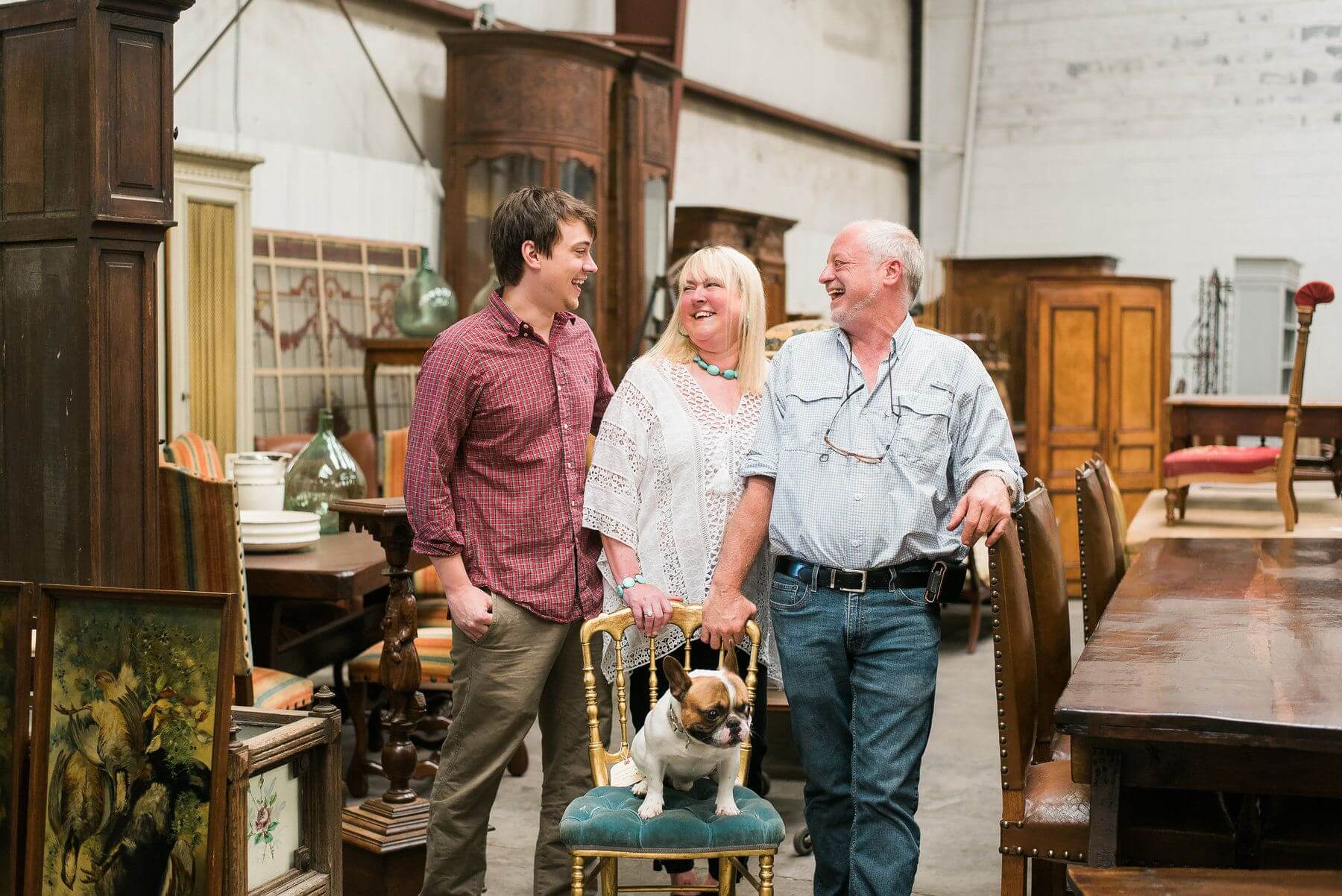 What Mimi loves most about her work is being surrounded by beautiful things and her wonderful family. Can you imagine anything more inspiring than a place full of exquisite antiques and the ones you love? Mimi Montgomery