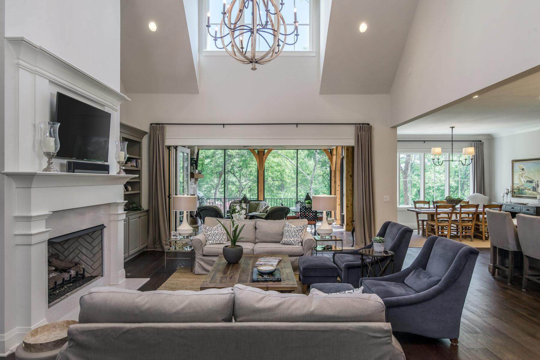 From inside the homes, you can see how lush the greenery is that surrounds the home.
