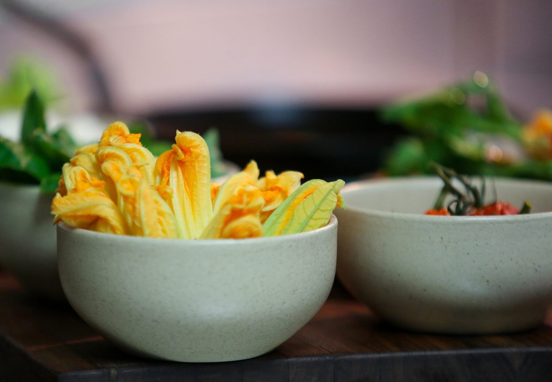 Each items is prepped to incorporate into the delicious, inventive menu.
