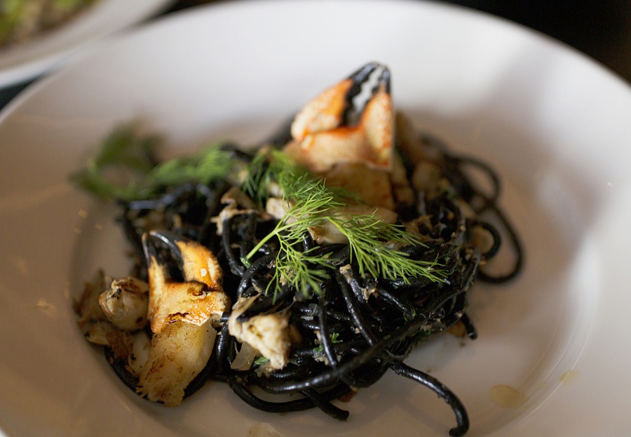 The bucatini, with blue crab, lemon, dill and parsley, is as delicious as it is beautiful.