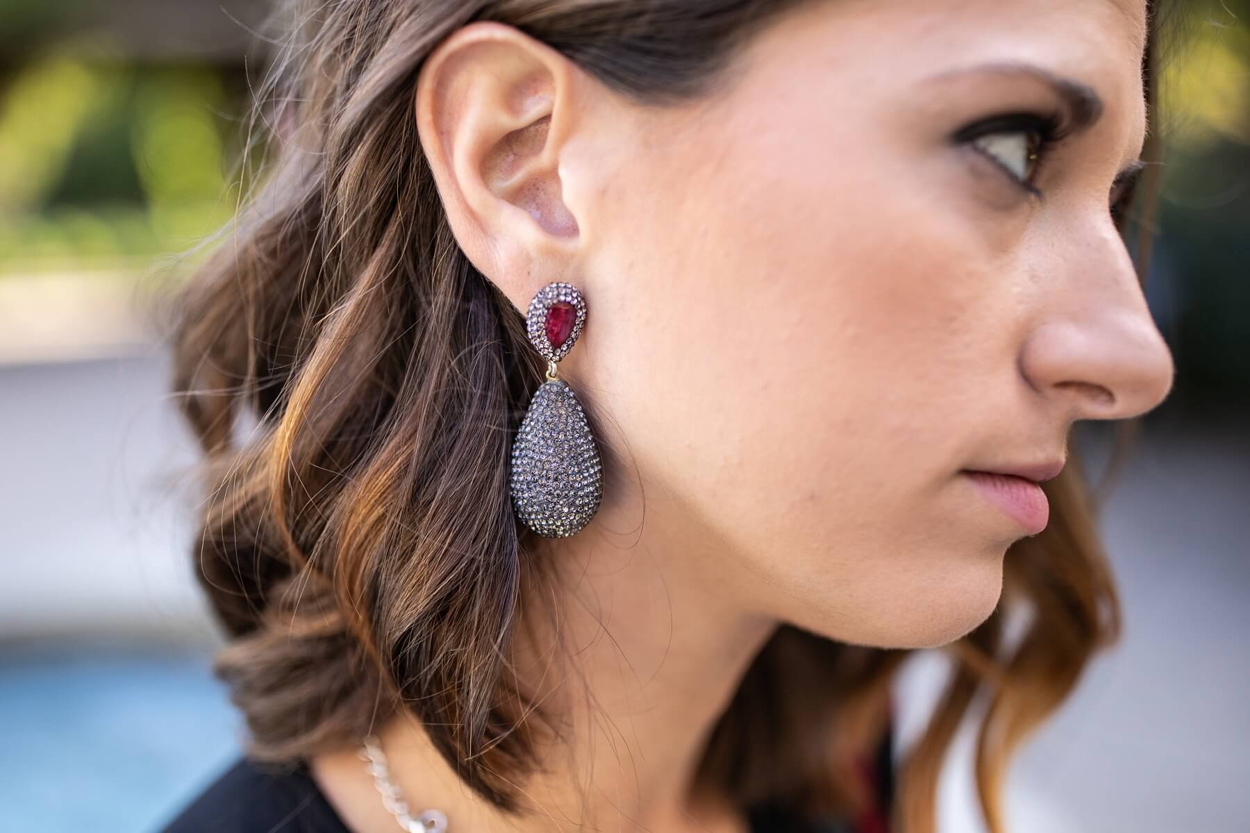 Detailed perfection! The suede with patterns makes for a fun, yet chic outfit. 