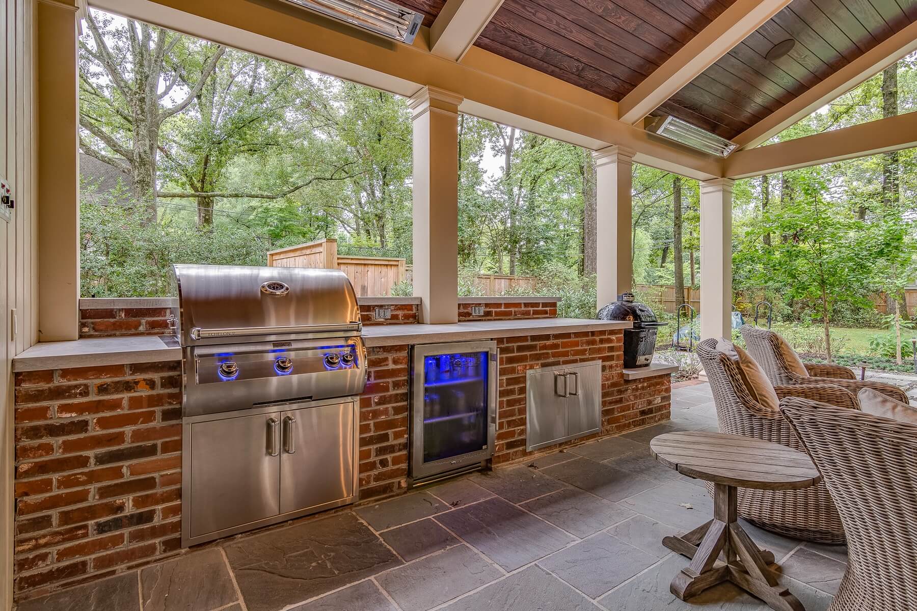 Outdoor kitchen screened porch sale