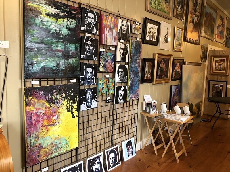 Art display from Roswell Art District