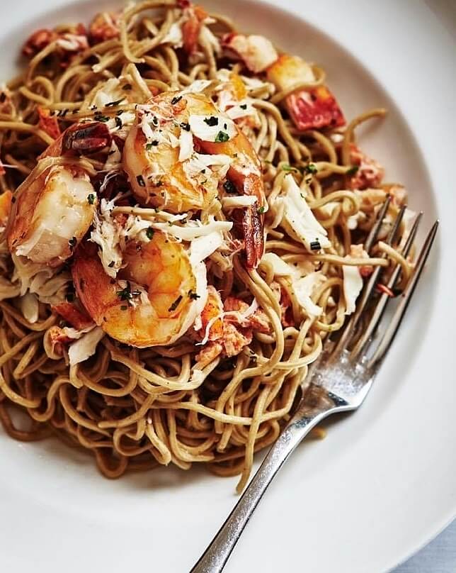 Pasta and seafood dish in Roswell at Osteria Mattone