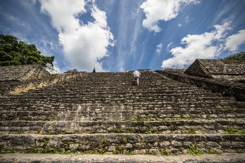 Caracol climb on Belize vacation