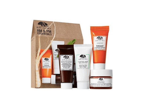 Origins AM & PM Essentials travel and trial kit. A $56 value, this is set is on sale for only $14.75 on Sunday, March 31.