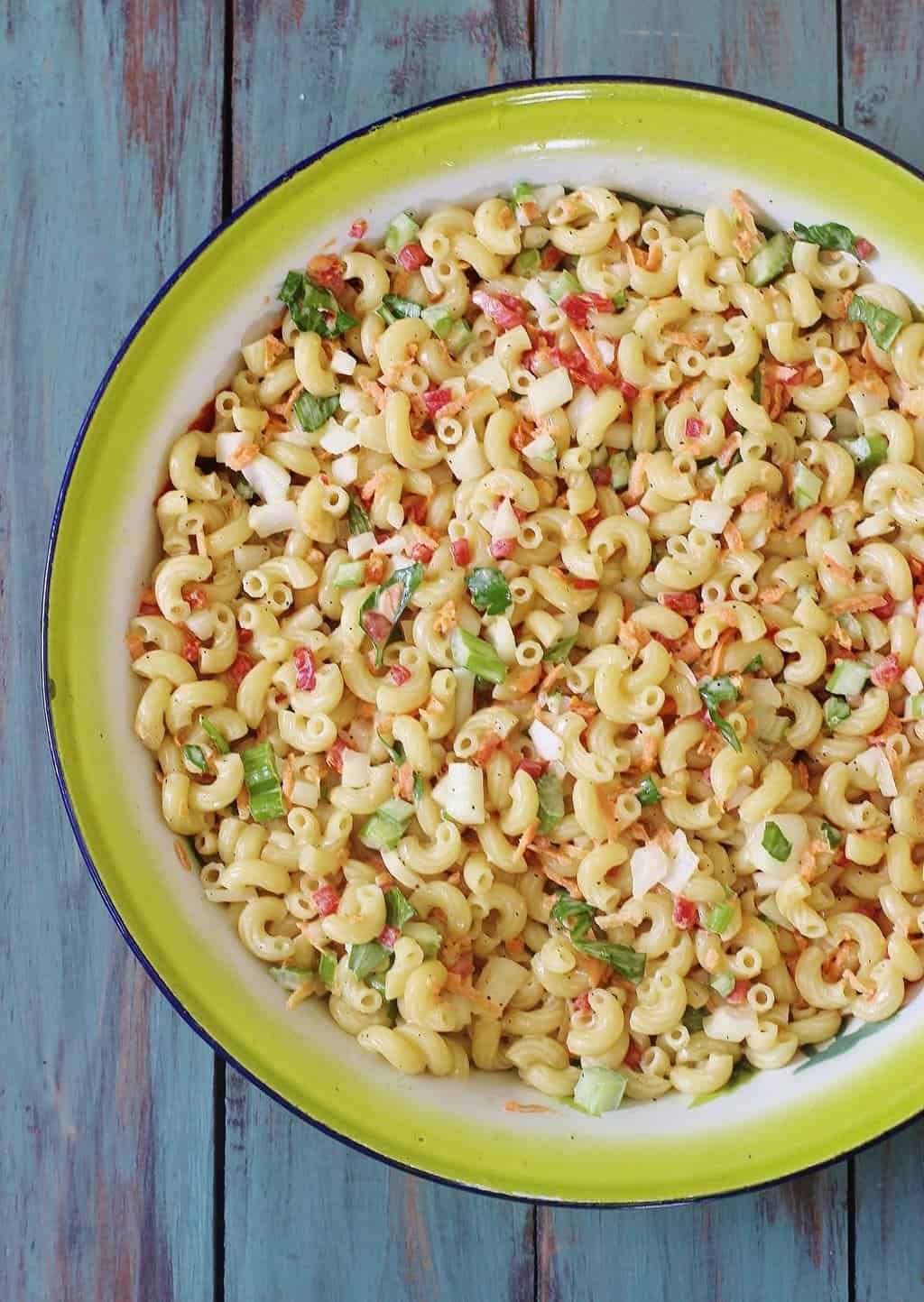 Make this old-fashioned macaroni pasta salad the night before your cookout for an easy, no-nonsense side dish. Find the recipe HERE. Image: Syrup and Biscuits Old-fashioned macaroni salad