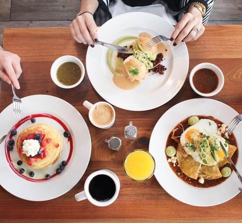 Various breakfast dishes at Con Huevos.