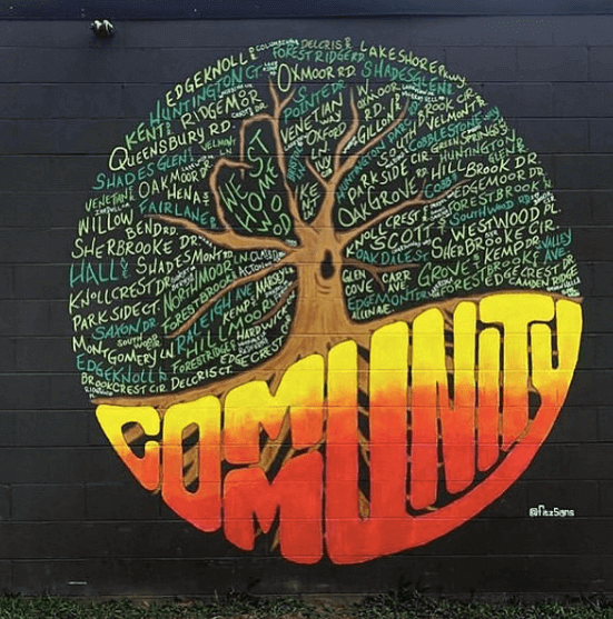 SB Birmingham Murals - Fitz Signs Community mural by Fitz Hand Painted Signs