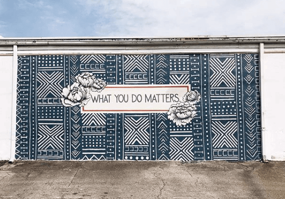 SB Birmingham Murals - Sozo Trading What You Do Matters mural at Sozo Trading