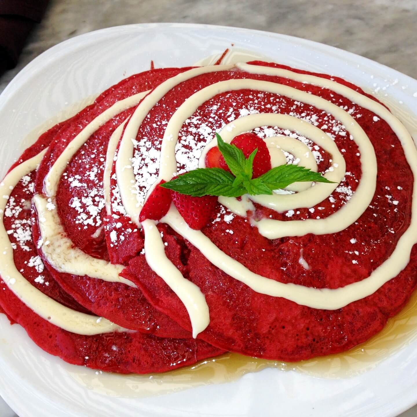 red velvet pancakes