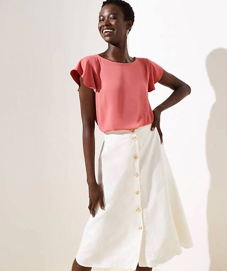 This breezy top from Loft is an easy summer staple. Image: Loft lightweight blouse, great for dressing for work