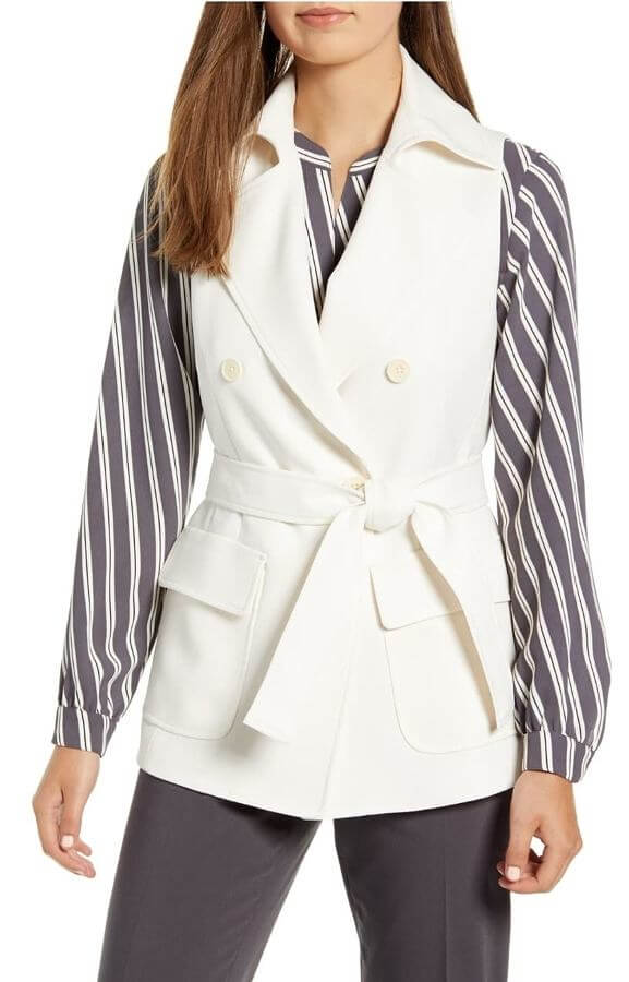 sleeveless vest, perfect for dressing for work in the summer