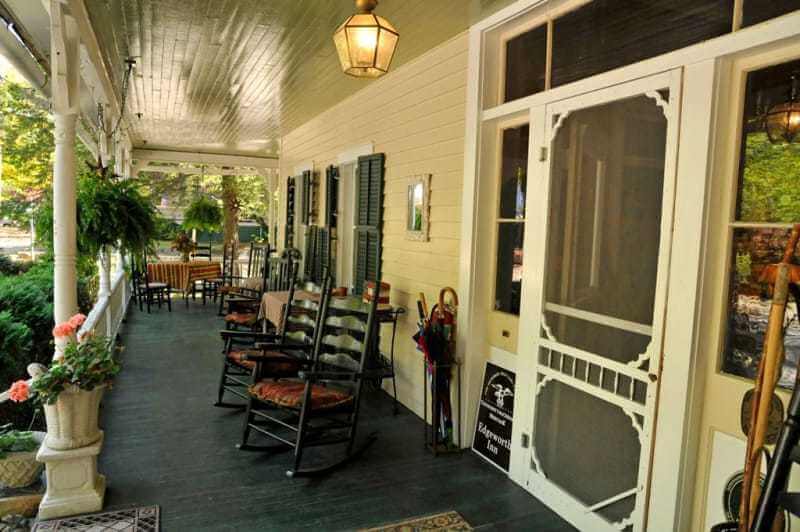 Front porch of the Edgeworth Inn