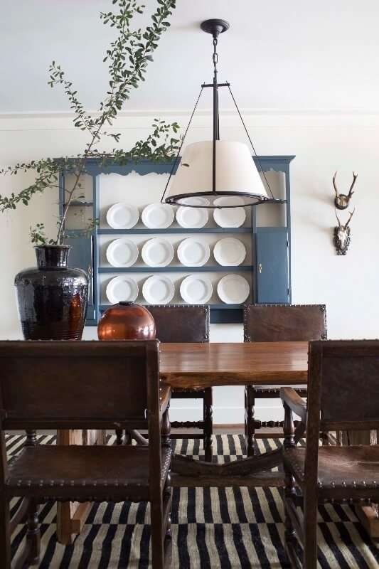 English leather chairs- dining room- Lake Martin Lake House