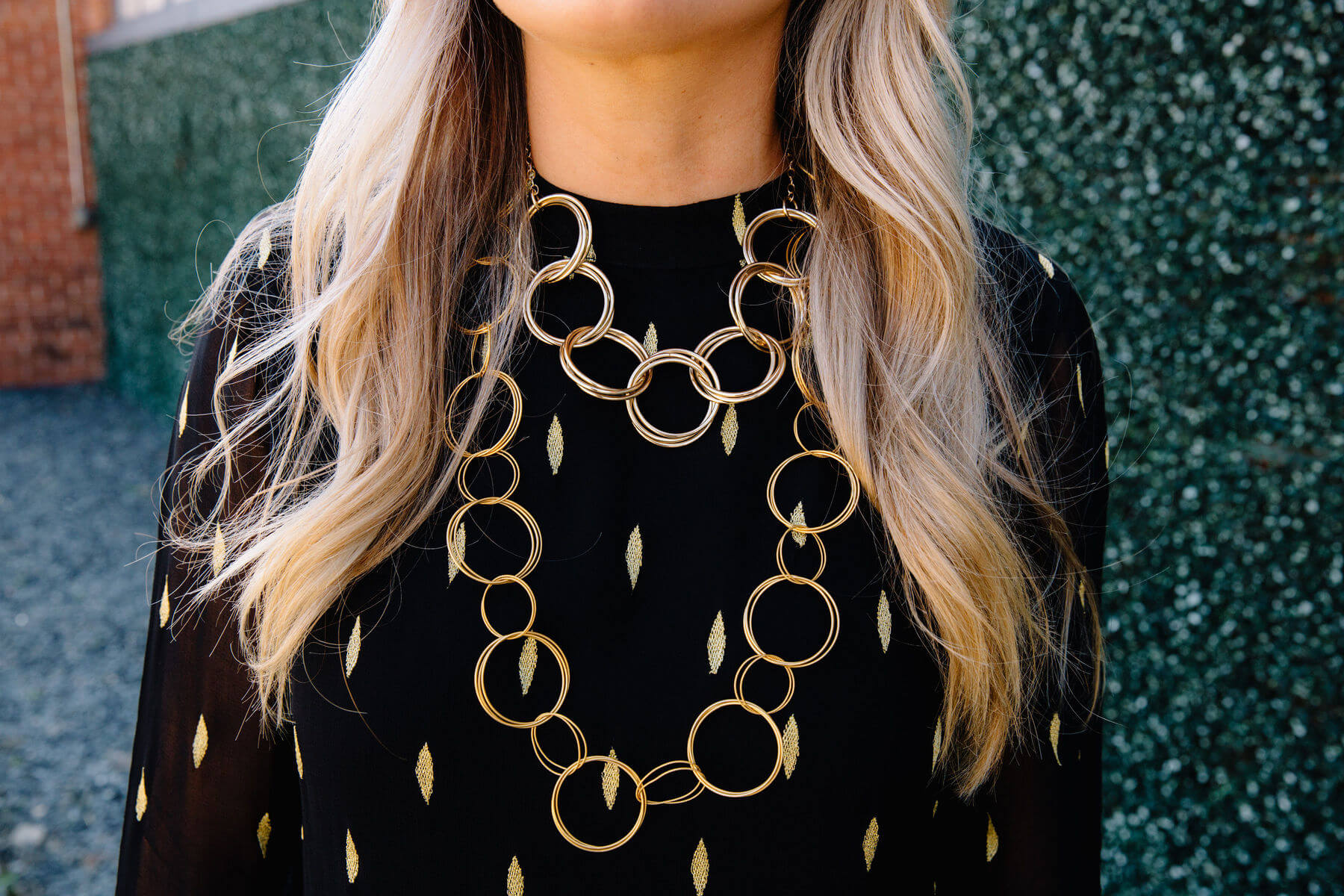Pair this dress with this stunning gold jewelry to seal the deal.