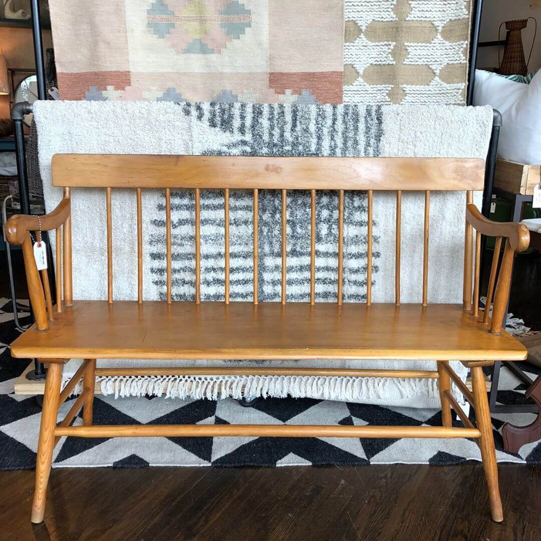 Vintage bench, $280, at Oak Nashville | Image: Oak Nashville Nashville September FINDS: vintage bench from Oak Nashville