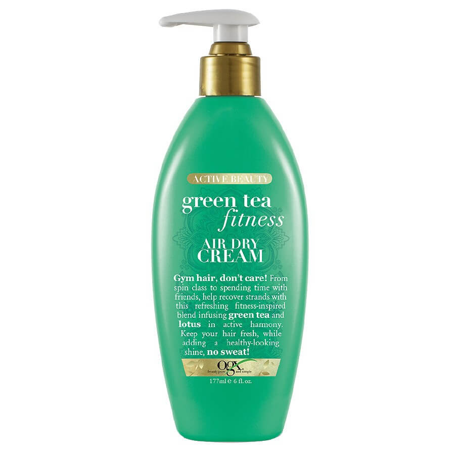 OGX® Active Beauty Green Tea Fitness Air Dry Cream, $8.99, at most drugstores OGX® Active Beauty Green Tea Fitness Air Dry Cream