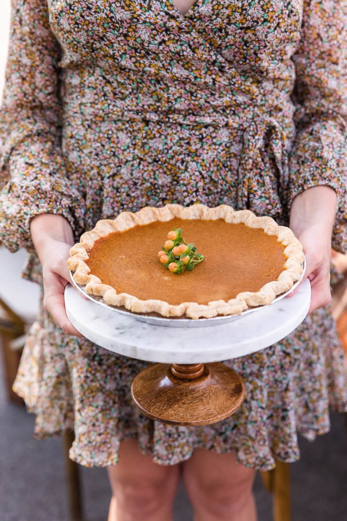 Pumpkin pie- fall table