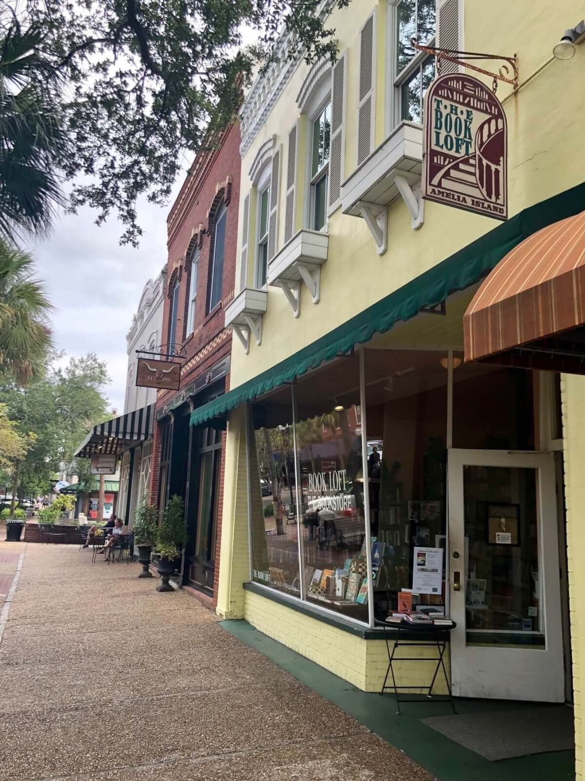 Exterior of The Book Loft bookstore in Amelia Island, FL