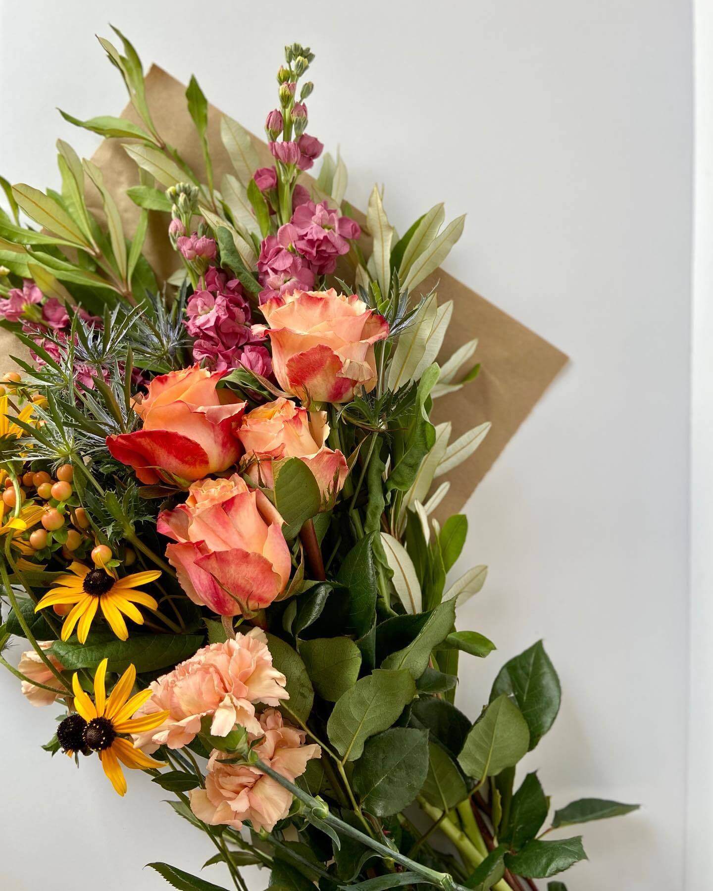 Wrapped blooms and coffee, $15, at Taylor Street Coffee & Tea | Image: Taylor Street Coffee & Tea Nashville FINDS October: Wrapped blossoms and coffee from Taylor Street Coffee & Tea