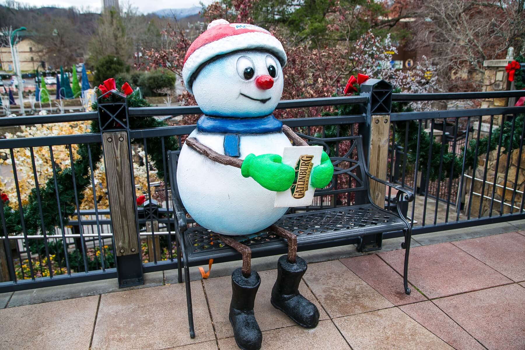 Winterfest includes life-sized snow people.