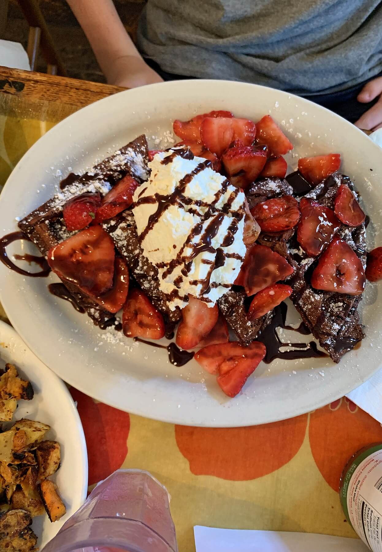 Dark chocolate Belgian waffles- Indianapolis